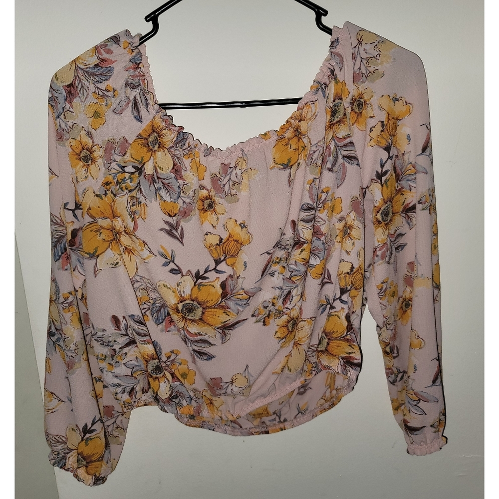 Long sleeve floral blouse